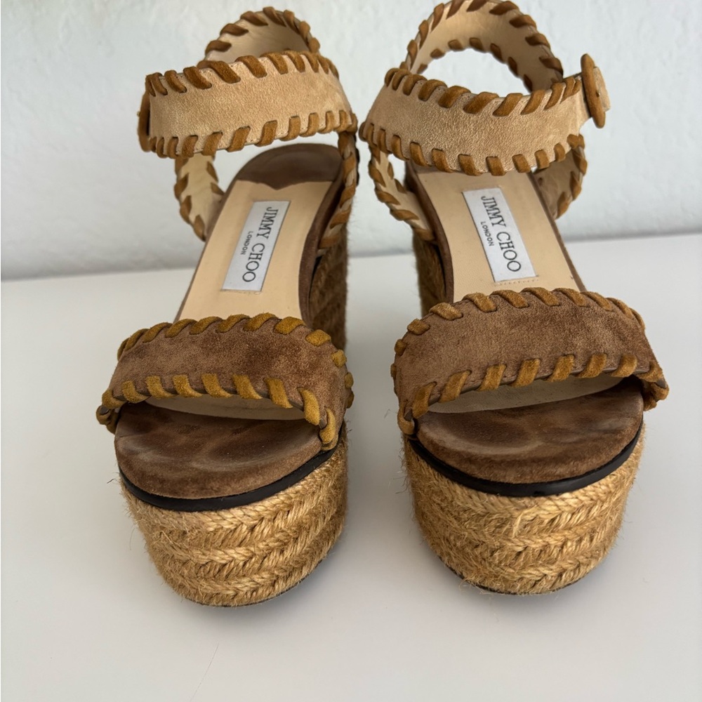 Jimmy Choo Brown Platform Sandals